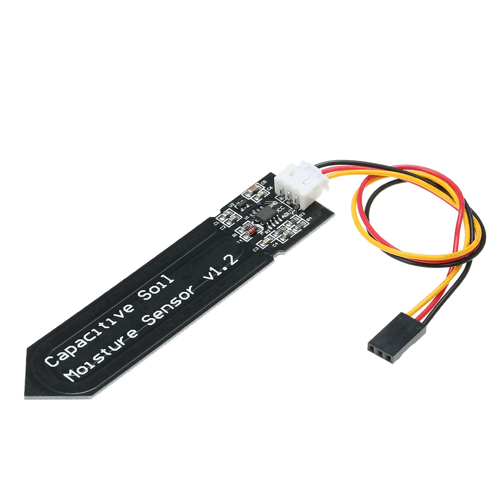 

Capacitive Soil Moisture Sensor Wide Voltage Anti-Corrosion with Wire 3.3~5.5V Corrosion Resistant W/ Gravity for Arduino