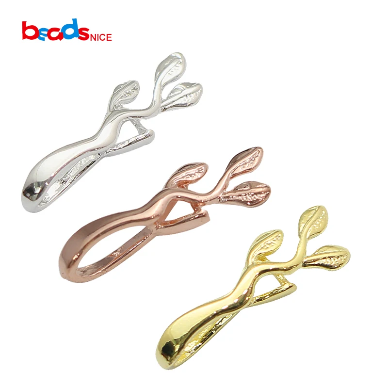 Beadsnice ID8239smt2 50 шт./лот латунный держатель с подвеской подвеска-Бейл в форме листа