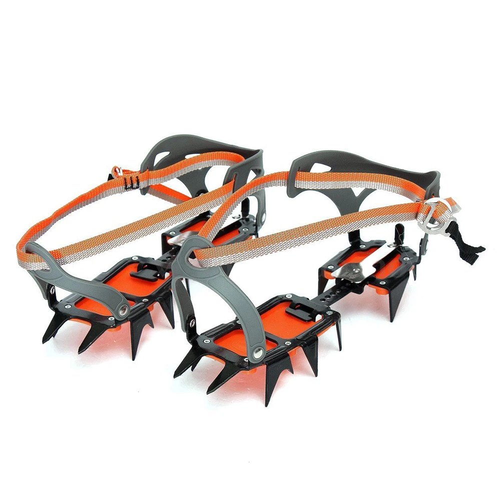 

Mountaineering Hiking Crampons 14 Teeth Outdoor Antislip Ice Snow Shoe Spikes