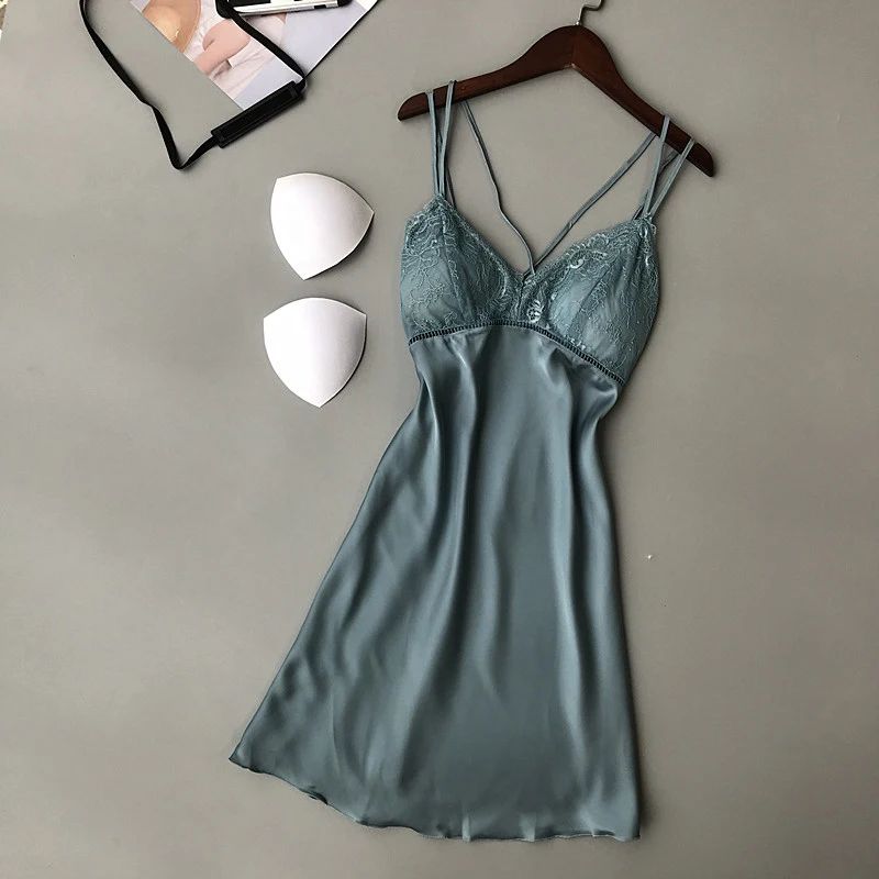 

Sexy Lace Nighties for Women Sleepshirts Ladies Lingerie Women Nightgown Satin Night Dress Night Skirt Dress Sleepwear Nightwear