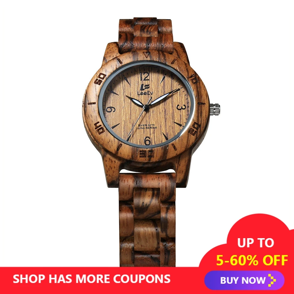 

Wooden Watches Luxury Brand Dual Display Quartz Watch for Women's Luminous Pointer Watch Free Shipping Sale