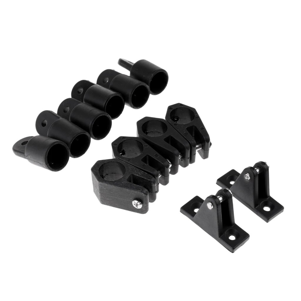 

12pcs Set 7/8' Boat Bimini Top Nylon Fittings Includes 6pcs Eye End + 4pcs Jaw Slide + 2pcs Deck Hinge Nylon High Quality