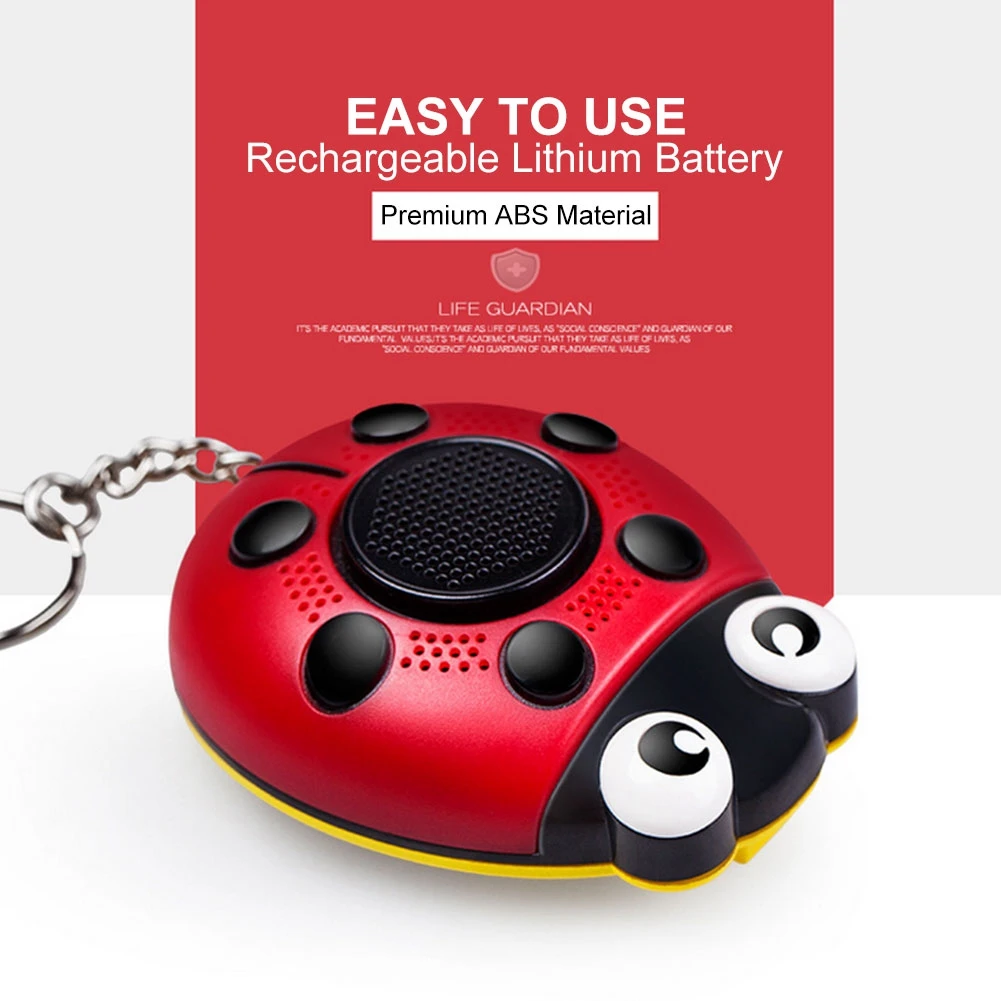 

Alarm Keychain Self Defense SOS Emergency 130dB Beetle Girl Women Security Protect Alert Scream Loud defensa personal