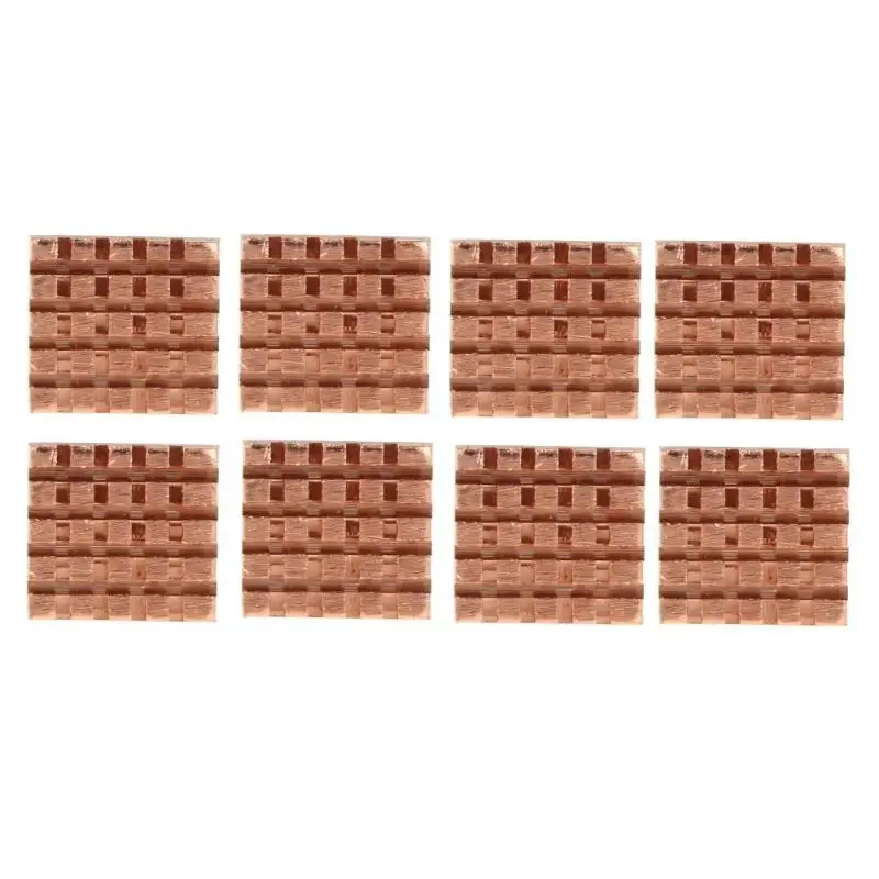

8pcs/sets Package Copper Heat Sink Adhesive Back for VGA GPU Motherboard DDR Memory RAM Cooling IC Chipset Cooling