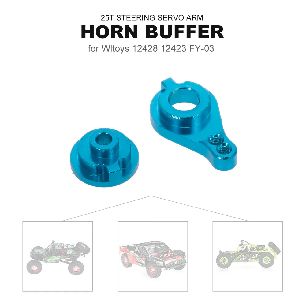 

RC Car 25T Steering Servo Arm Horn Buffer for Wltoys 1:12 12428 12423 FY-03 RC Cars Parts