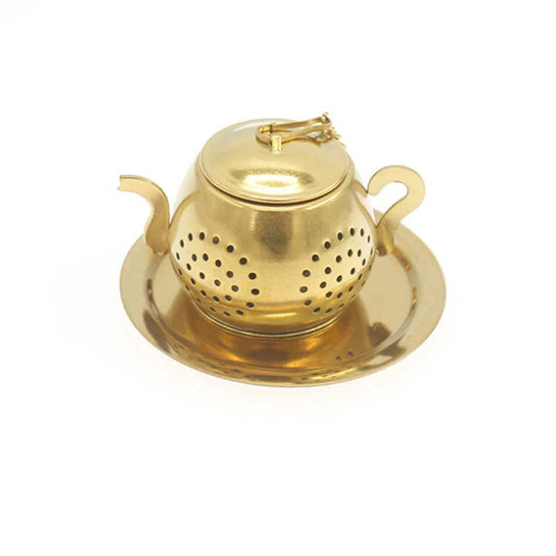

1pc Teapot Pot Shape Stainless Steel Leaf Tea Infuser Filter Strainer Ball Spoon