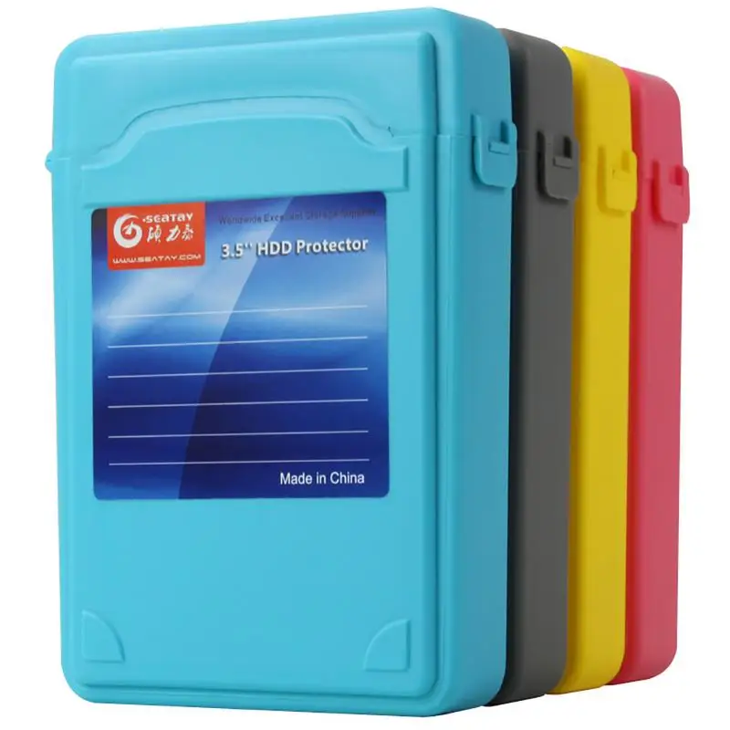 

SEATAY Hard Disk Protection Box PP Case Hard Disk Box Anti-Vibration Dust-Proof Box
