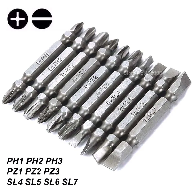 10 Pcs Métal Tournevis 7 Mm Large Magnétique Hex Socket Bit 65 mm long