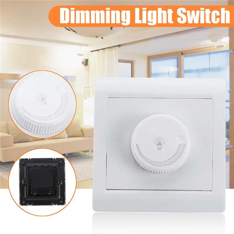 

2018 New AC180-275V0-1000W Adjustment Ceiling Fan Speed Control Switch Wall Button dimmer switch Dimmer Light Switch