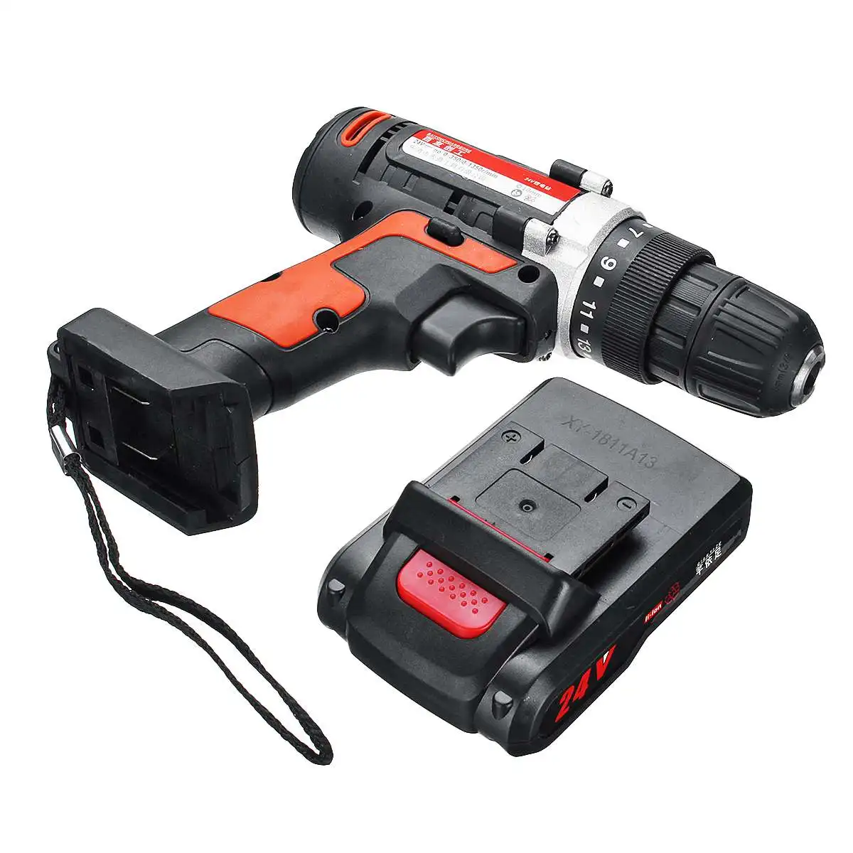 12V/24V Electric Wrench 400Nm Lithium-Ion Cordless Drill Impact Wrench Rechargeable Battery Socket Adapters Set High Torque Tool