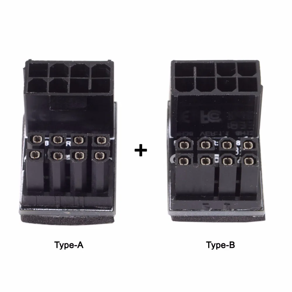 ATX 8Pin Female to 8pin Male 180 градусов AngledPower адаптер для настольных компьютеров