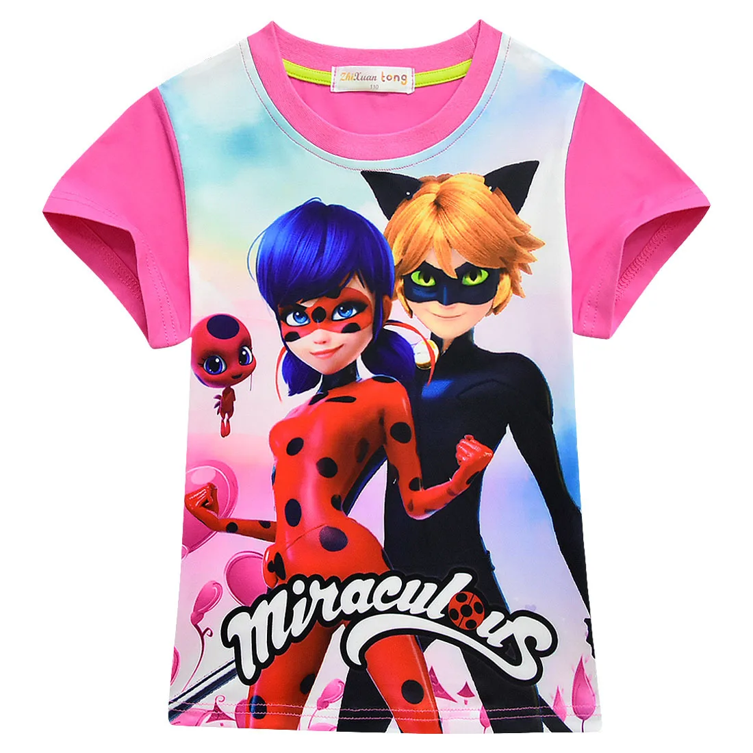 

New Lady Bug Kids Ladybug Baby Girl Boy Marinette T-shirt for Girls Tees Summer Boys Toddler Girl Tops Teen Clothes Kids Shirts