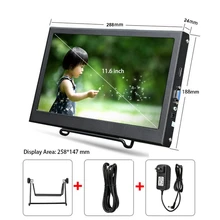 Портативный 11,6 дюймов экран 1366x768 HDMI мониторы для PS3/4 костюм Xbox360 Raspberry Pi оконные рамы