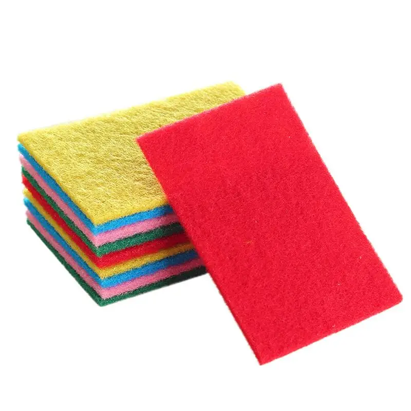 

10 Pcs Colorful Scouring Pad Multi Use Dish Cloth Sponge Cloth Pad For Kitchen Bathroom Kitchen Rags Towels Cleaning Wipers