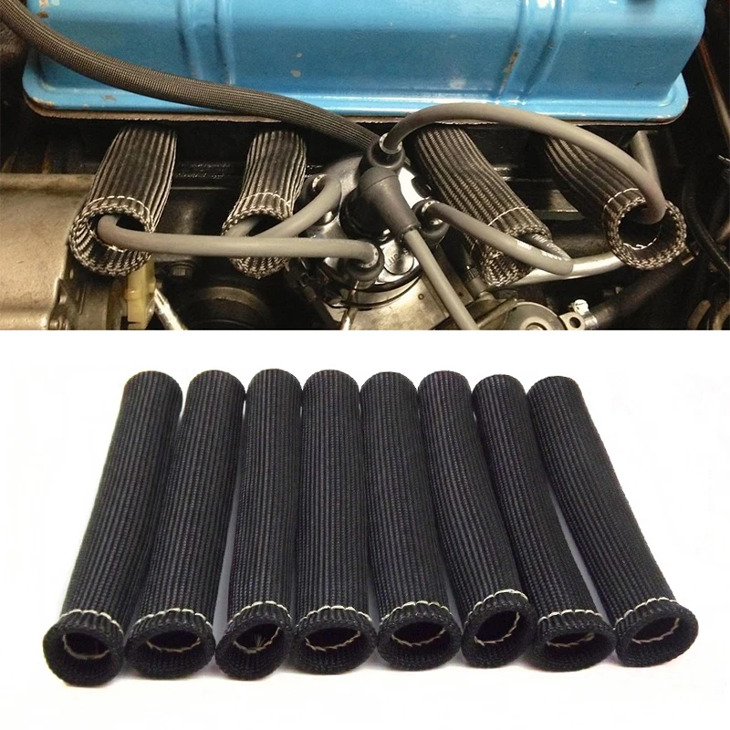 JXLCLYL 8pcs 2500 DEGREE Spark Plug Wire Boot Protector Sleeve Heat