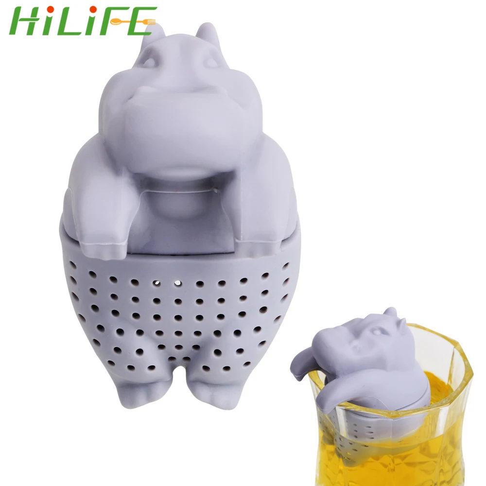 

HILIFE Hippo Shape Silicone Tea Infuser Tea Strainer Filter Empty Tea Bags Kitchen Supplies Creative Tea Accessories Teaware