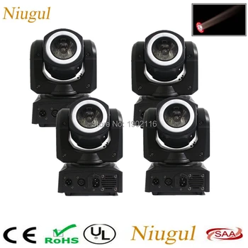 

4pcs/lot 60W RGBW 4in1 LED Beam Light With RGB Light Strip, DMX512 LED Moving Head Stage Light,Professional DJ LED Spot Lighting