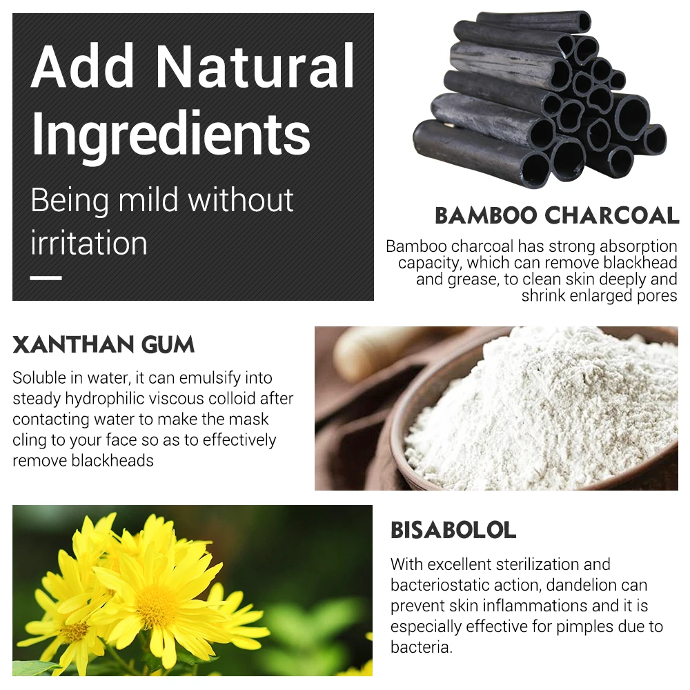Lanbena Bamboo Charcoal Clay Face Mask Remove Blackheads Grease Clean Pores Deep Cleaning Oil Controlling Firming Nourishing Lanbena Bamboo Charcoal Clay Face Mask Remove Blackheads Grease Clean Pores Deep Cleaning Oil Controlling Firming Nourishing