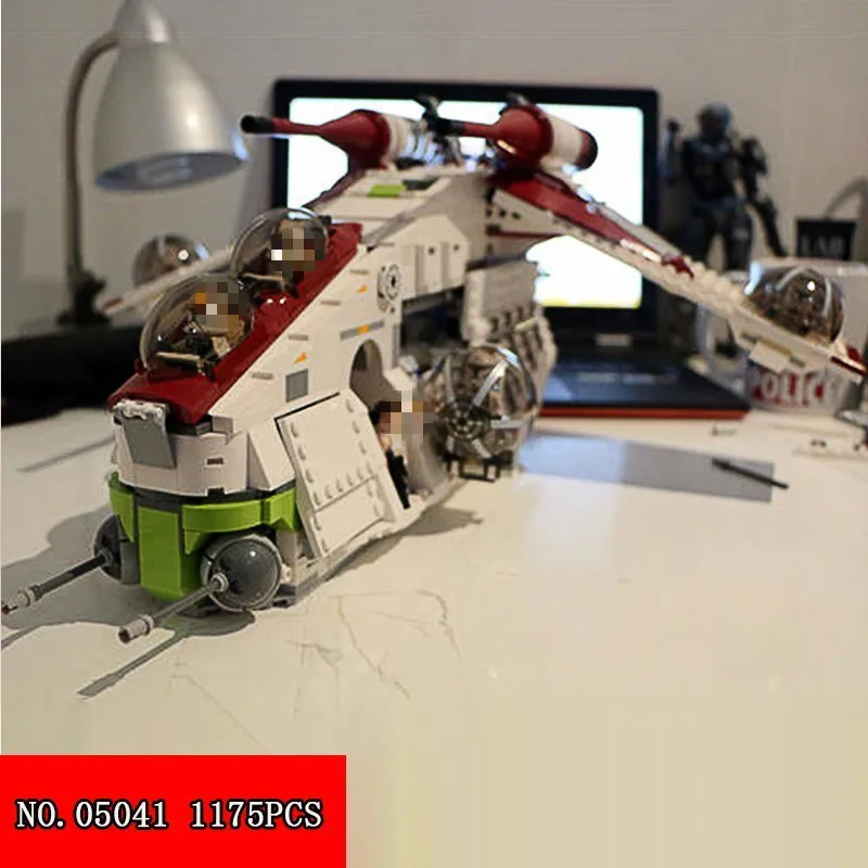 

New Lepin Block 05041 Star War Series Republic Gunboat Children Alpinia 1175pcs Spelling Insert Assembling Building Blocks Toys