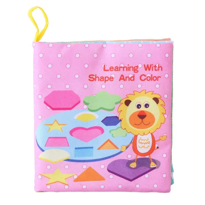 

Baby Palm Cloth Book Early Development Education Soft Cloth Books Toy Tearproof with BB Sounder Education Activity Books