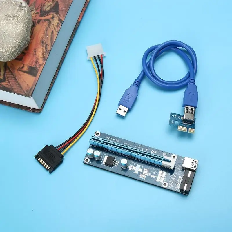 30 см USB 3 0 PCI E Express 1x to16x расширитель переходника адаптер SATA горная линия питания