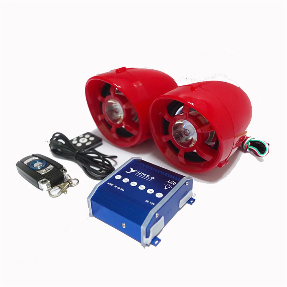 

Motorcycle bluetooth Wireless Radio With LED Light USB Charger FM Audio Speaker Motorcycle Audio Portable 3Color Remote Control