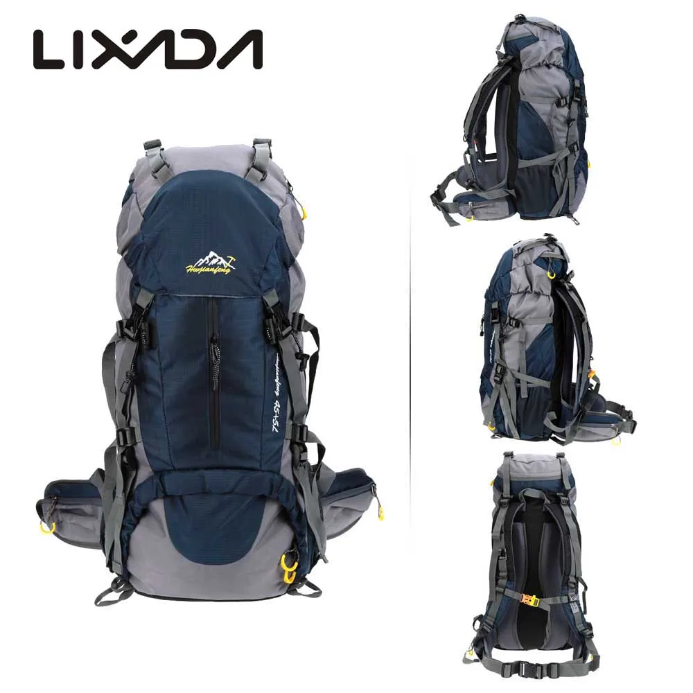 

Lixada 50L Waterproof Rucksack Outdoor Sport Hiking Trekking Camping Travel Backpack Pack Climbing Knapsack with Rain Cover 2019