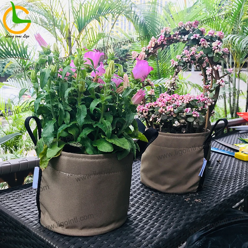 French Style Vegetable Gardening Round Fabric Outdoor Pots And French Style Vegetable Gardening Round