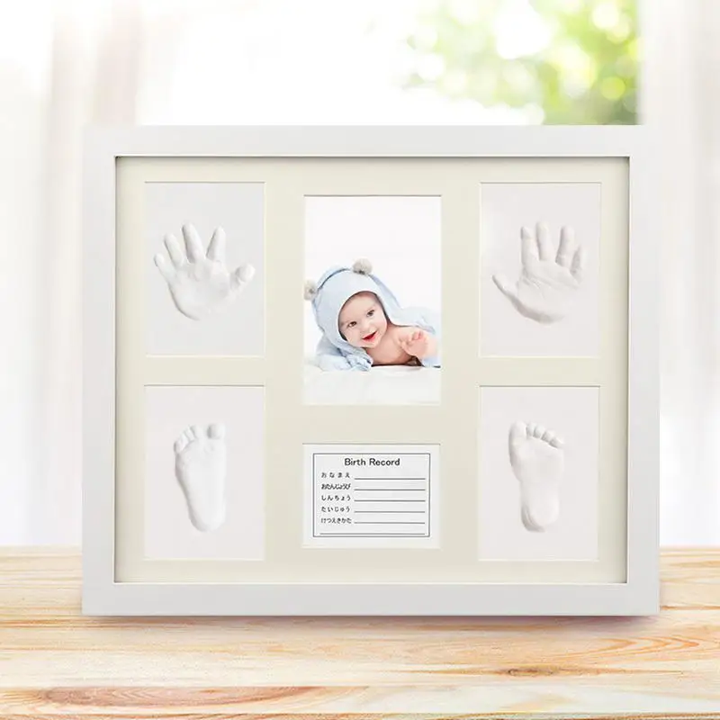 

Baby Hand Foot Print Clay Cast Kit Photo Frame Commemorative Environmentally Friendly Picture Frame
