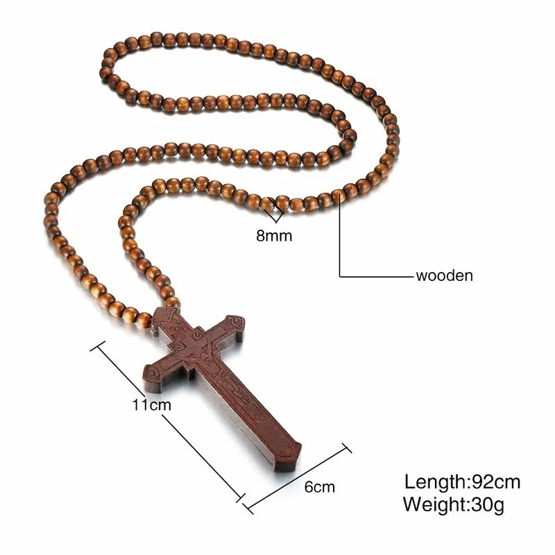 Perline di legno di Cristo Gesù 8 mm Rosario Perlina Croce Ciondolo Collana a catena in corda intrecciata Gioielli religiosi ortodossi in preghiera – acquista a prezzi convenienti sul marketplace