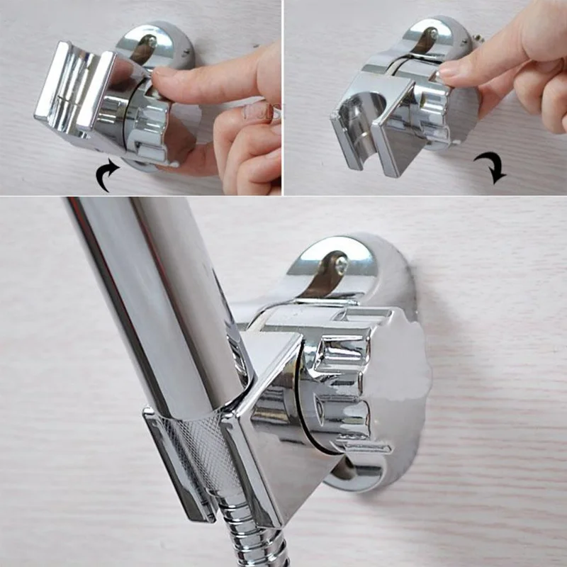Adjustable Silver Tone Shower Head Stand Bracket Holder With Screws And Bolts Wall Mount Home Bathroom Faucet Spout Spray Use |