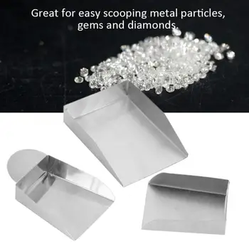 

Professional 3PCS Jewelry Shovel for Diamond Beads Pearl Gem Scoop Tools Stainless Steel Jewelry Making Tool for Jeweler