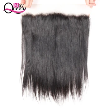 

May Queen Hair 13x4 Straight Lace Frontal Ear To Ear Free Part Frontal Closure With Baby Hair 100% Remy Human Hair