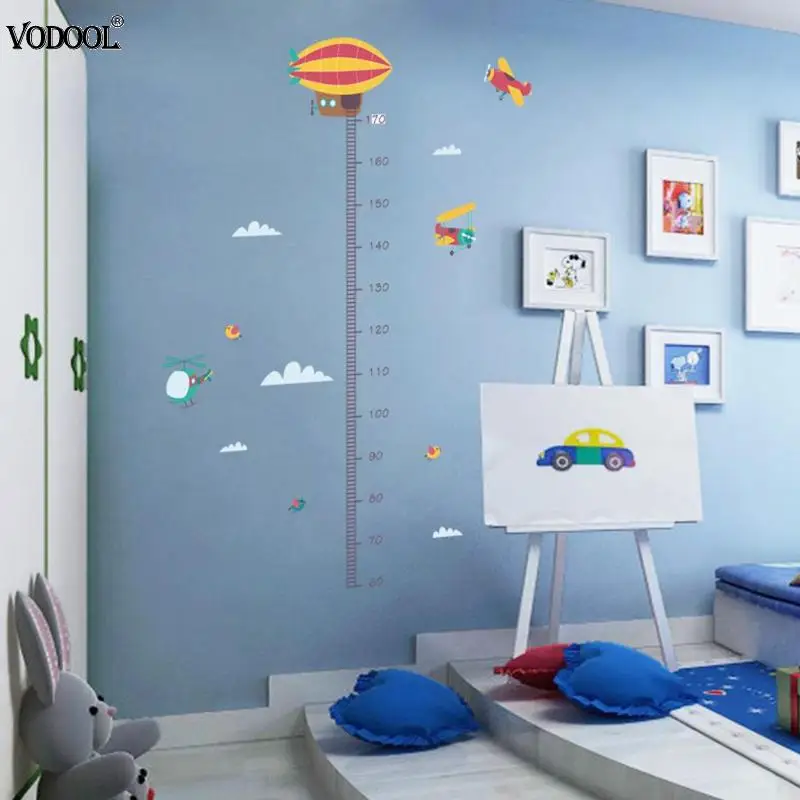 

10 Types Cartoon Measure Height Ruler Gauge Stickers Wall Stickers Kindergarten Kids Children Height Ruler Meter Measuring Tool
