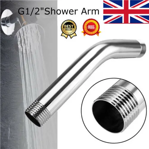 Head Extension Angled Home Shower Arm Extra Hose Pipe Bathroom Shower Hot