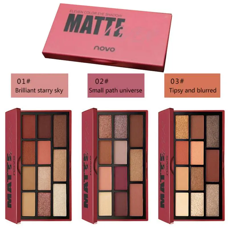 

11 Color Eyeshadow Palette Makeup Set Star Waterproof Sweatproof Long -Lasting Non-Transferring Eyeshadow Tray