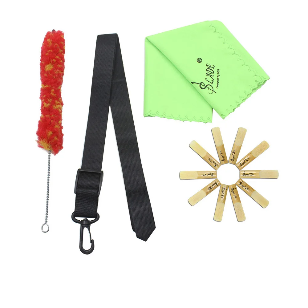 

Universal Clarinet Accessories Kit Adjustable Neck Strap Bamboo Reed Cleaning Cloth Brush Woodwind Instruments Parts Accessories