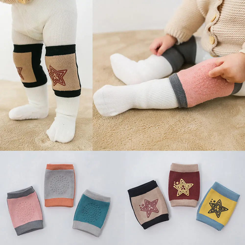 Unisex Baby Toddlers Kneepads With Rubbers Adjustable Anti slip Knee