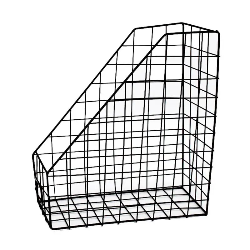 مجلة تخزين الرف سطح المكتب مبتكرة الشمال نمط المطاوع الحديد رف للمستندات مجلة صندوق تخزين مكتب المنظم