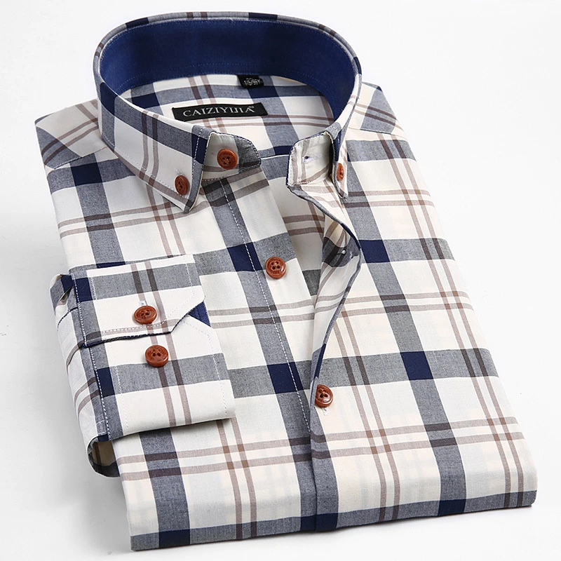 X-Future Mens Plaid Print Contrast Casual Slim Long Sleeve Button Up Dress Work Shirt X-Future Mens Plaid Print Contrast Casual Slim Long Sleeve Button Up Dress Work Shirt