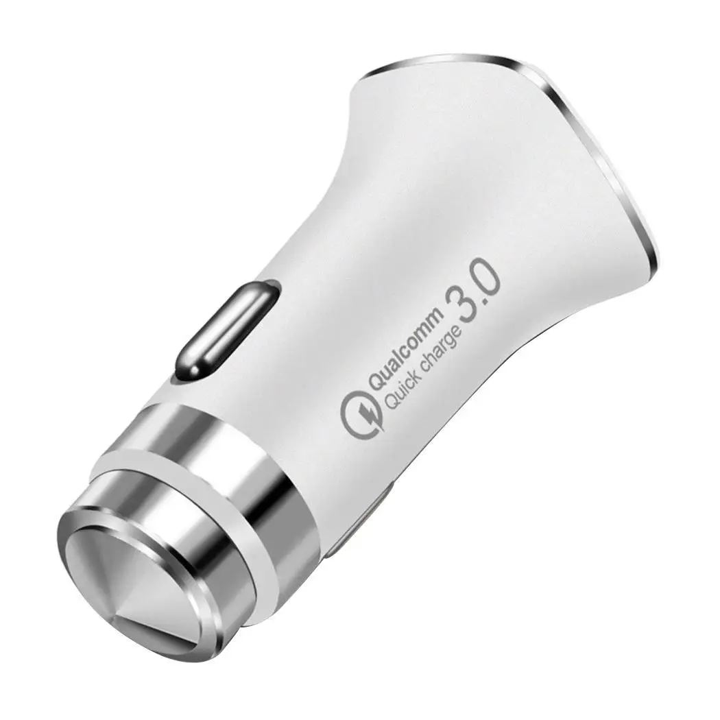 

QC3.0 fast Car Charger USB Port >15W Power Adapter With 0.032 kg LED 3100 (mA) Display Light 1 Fast 1
