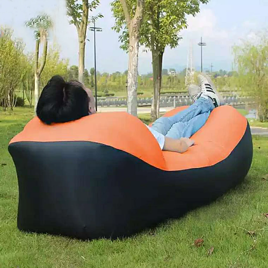 Inflatable Sofa Fast lounger Folding lazy bag sofa Outdoor Sleeping Relax Air bed air chair High Quality | Спорт и развлечения