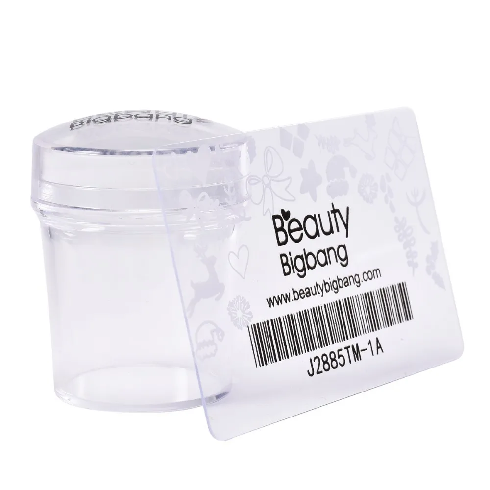 BeautyBigBang прозрачный штамп для ногтей Зефир прозрачная желе штамповка пластина штамп+ скребок для лака ногтей штамп искусство