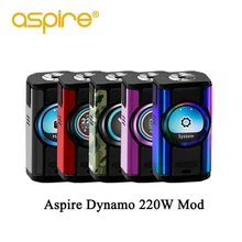 Электронная сигарета Aspire Dynamo 220 Вт Vape Mod fit 510 поддержка резьбы VW VV обход CPS TC TCR Режимы 2 дюйма TFT экран коробка мод