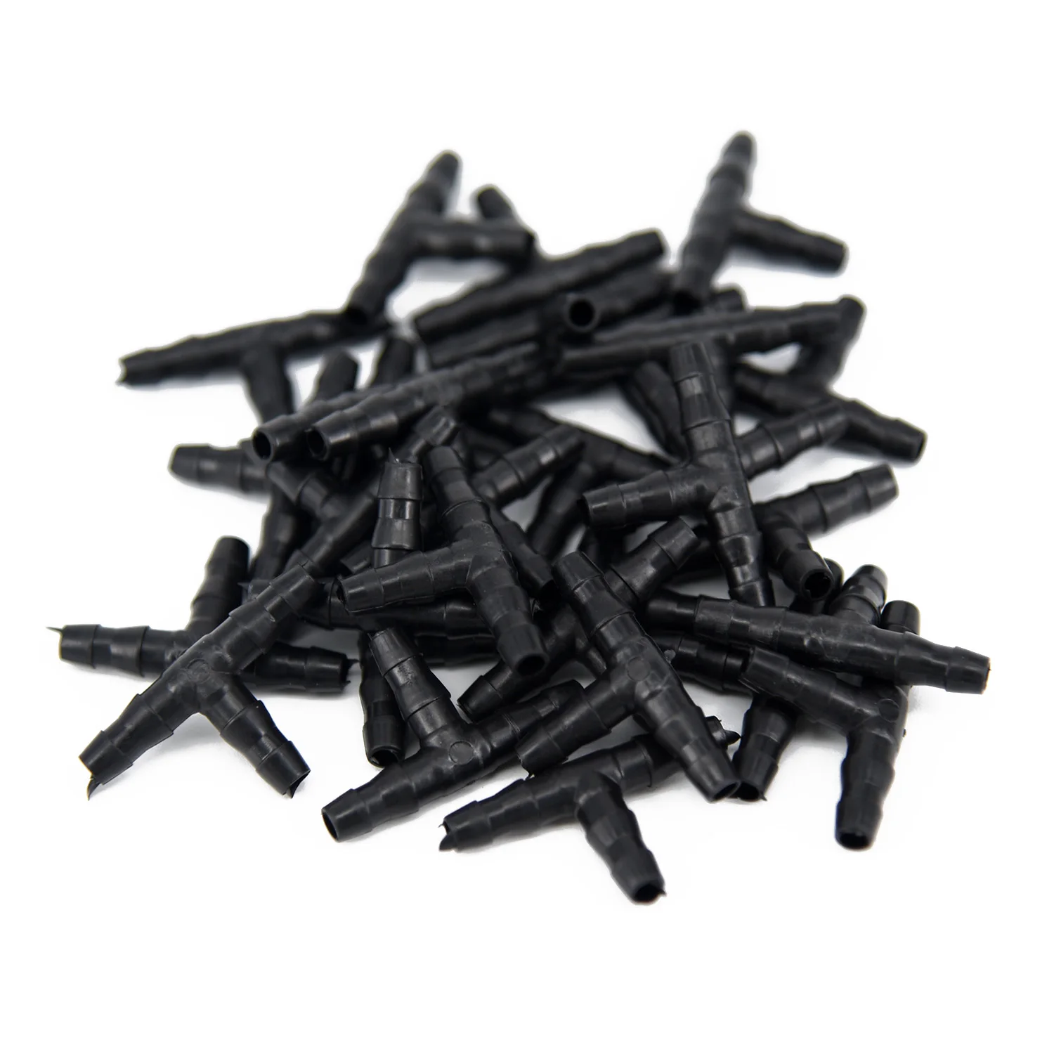50pcs Plastic Tee joint Hoses Coupling Connector Irrigation Drip System for4/7mm 50pcs Plastic Tee joint Hoses Coupling Connector Irrigation Drip System for4/7mm