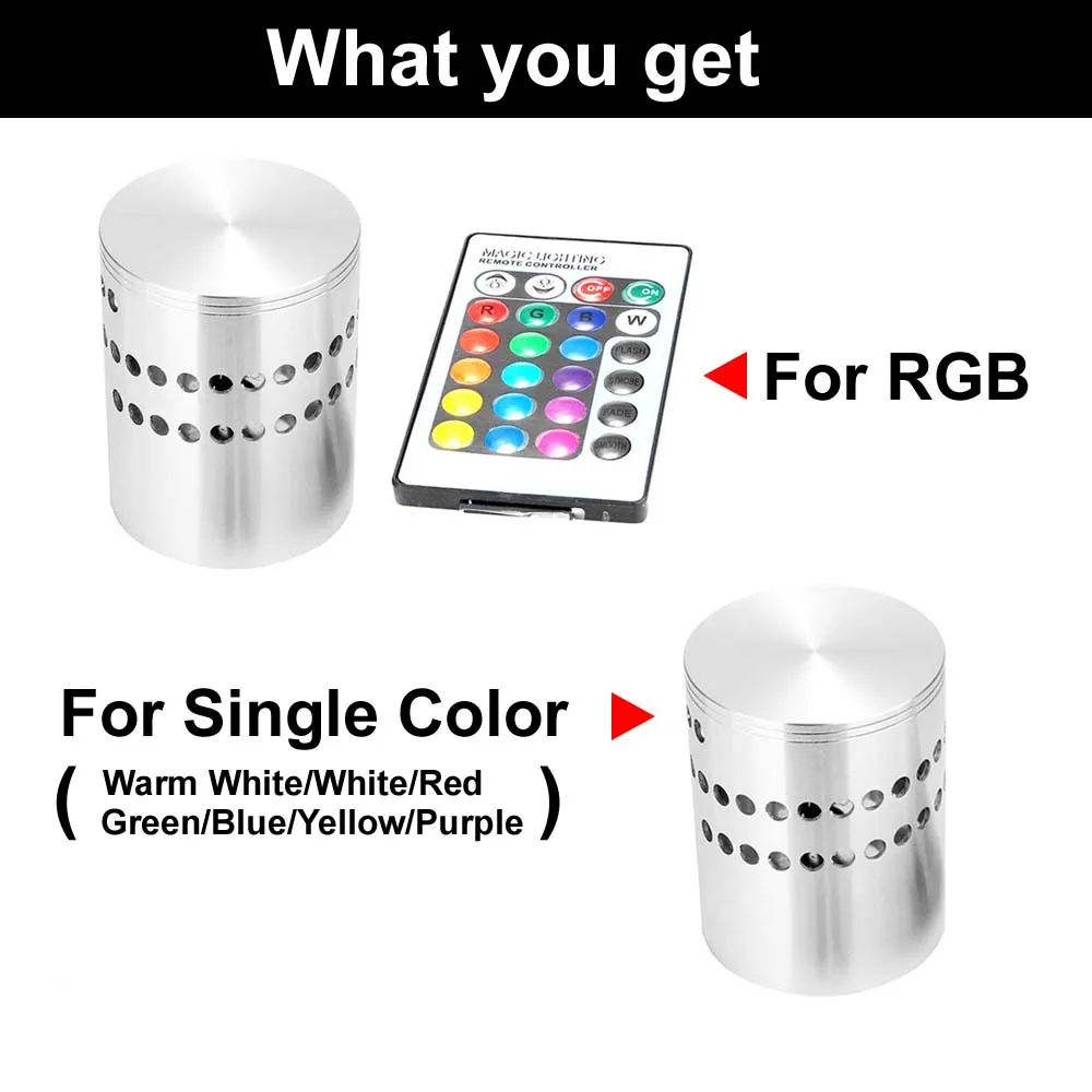 Настенный светильник светодиодный Rgb 3 Вт|Комнатные настенные LED -лампы| |
