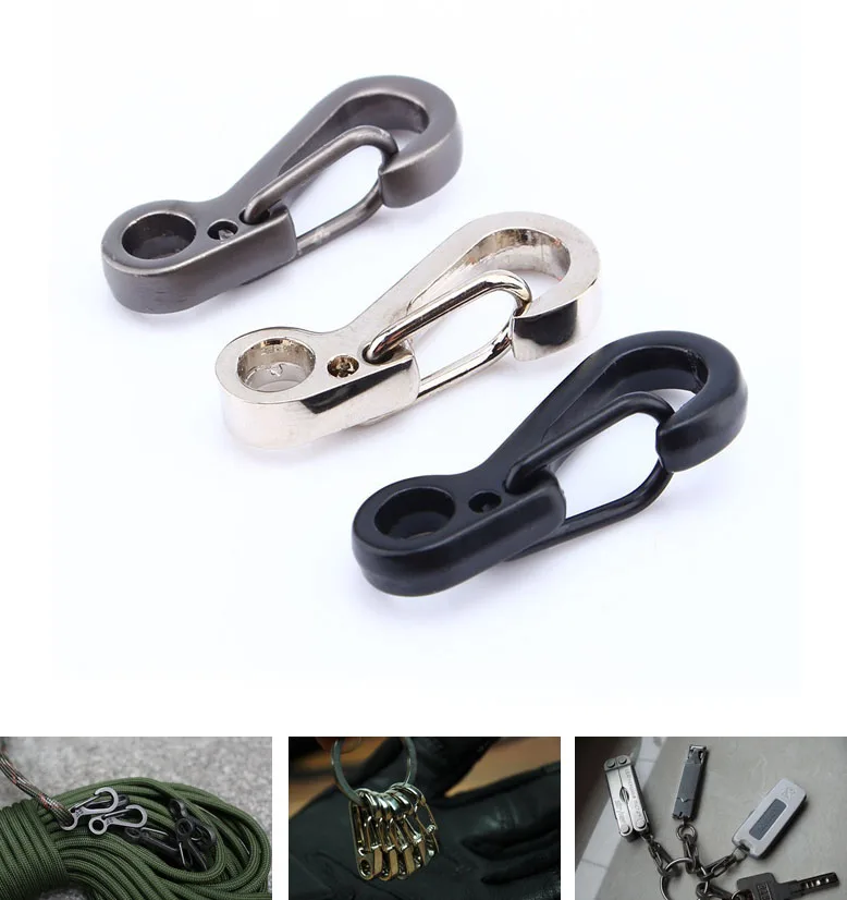 12X Carabiner mini key camping clasp Quickdraw keychain keyring Padlock backpack snap clip buckle hook hanger hanging carabiner clips