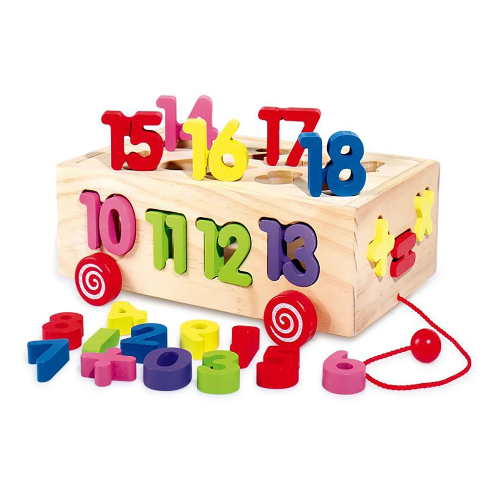 24 шт. номер соответствующие блоки деревянный куб деятельности каталки активности центр Развивающие игрушки для 1 лет мальчик и девочка