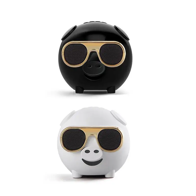 

Wireless Bluetooth Smart Speaker With Built-in Microphone Pig Head Karaoke Stereo Surround Subwoofer Dustproof Mini Speaker