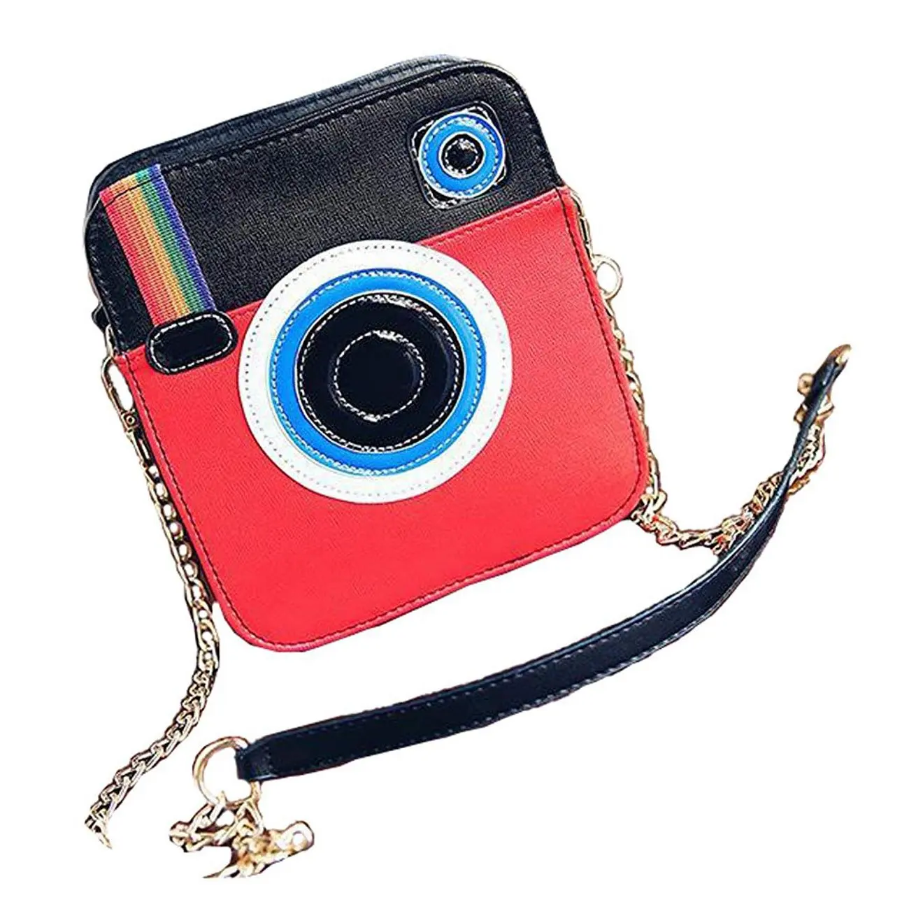 

Women Girls Cute Rainbow Snapshot Camera Design Shoulder Crossbody Purses